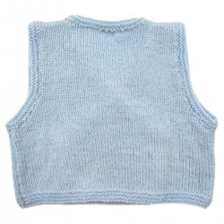 Gilet sans manches 1 mois bébé garçon vu de dos