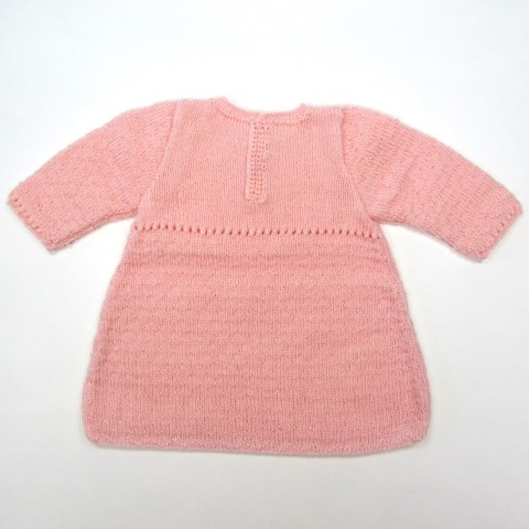 Robe bébé fille 1 mois à manches longues tricot