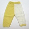 Pantalon de dos bébé garçon de 1 mois blanc et jaune