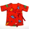 Tunique bébé fille en jersey imprimé éléphants multicolores dessus