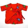 Tunique jersey doublure unie orange pour bébé fille