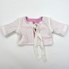 Cardigan jersey doublé blanc et rose1 mois bébé fille