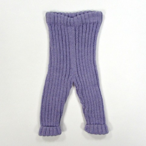 Caleçon tricot mauve bébé fille ou garçon pour l'automne
