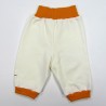 Pantalon de dos bébé garçon  large ceinture et chevilles en bord côtes orange