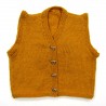 Gilet sans manches jaune curry en tricot pour bébé garçon 2 ans