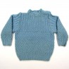 Pull bébé garçon en pure laine bleu glacier pour l'hiver taille 24 mois