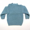 Pull vu de dos 100% pure laine boutonné sur l'épaule pour bébé garçon 2 ans