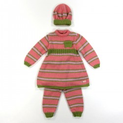 Tenue complète en laine pour bébé fille 2 ans