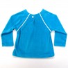 Dos de sweatshirt en velours turquoise fillette 2 ans