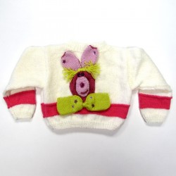 Cardigan lapin de dos pour bébé fille