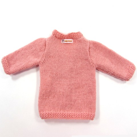 Gilet de dos couleur rose poudré pour bébé fille prématurée jusqu'au 6 mois