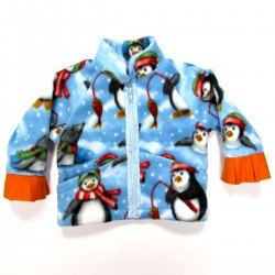 Veste polaire imprimé pingouins pour bébé garçon 1 an
