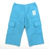 Pantalon treillis en suédine bleu turquoise bébé garçon 12m