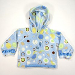 sweatshirt à capuche en peluche imprimée bleu ciel bébé