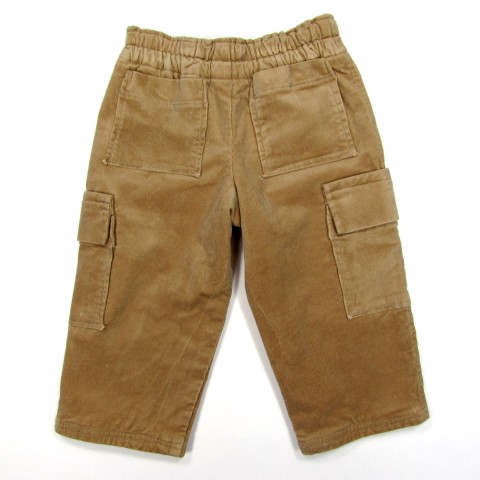 pantalon en velours beige style treillis pour bébé garçon