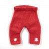 Pantalon tricoté main rose corail pour bébé prématuré fille