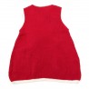 Robe chasuble rouge en laine pour bébé fille 18 mois