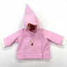 Manteau rose capuche lutin 18 mois bebe reveur handmade