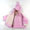 Doublure manteau bébé fille 18 mois en flanelle rose pâle