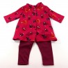 Robe à capuche renard et legging  pour bébé fille 6 mois