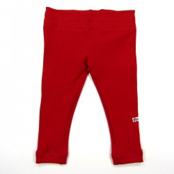 Collant rouge rubis bébé 6 mois vue de dos avec large ceinture de 4 cm