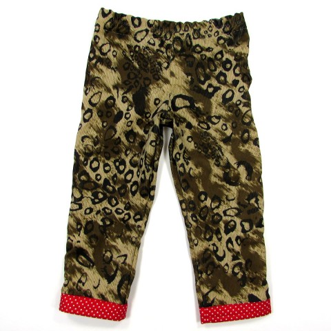 Pantalon de camouflage sable et marron pour bébé fille