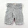 Pantalon bébé en laine gris perle pour prématuré garçon