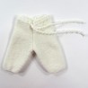 Pantalon en tricot blanc pour bébé prématuré fille ou garçon