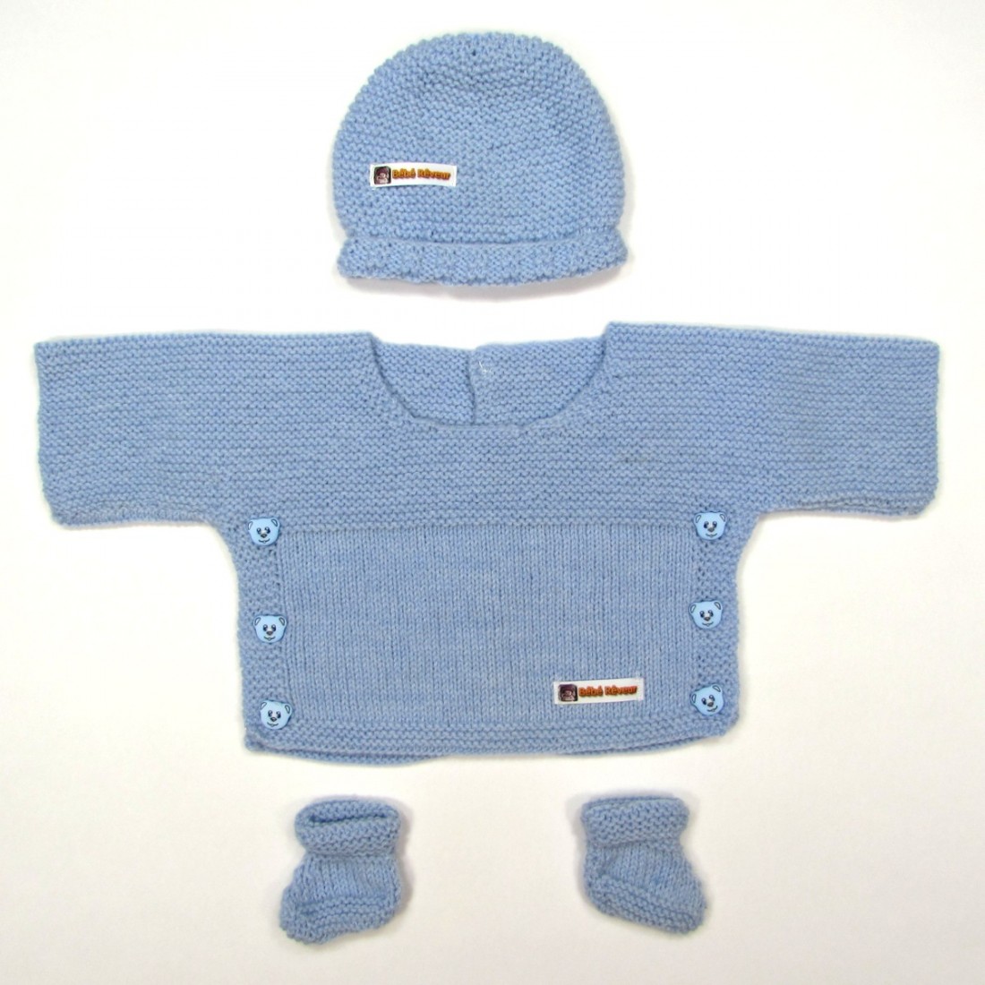 Trousseau bébé prématuré en tricot LUCAS