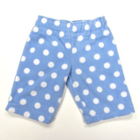 Pantalon polaire bleu ciel à pois blancs pour bébé garçon hiver