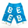 Pantalon bleu turquoise avec lettre B E B E