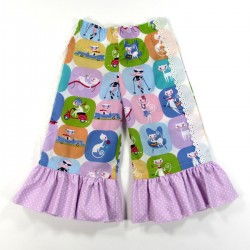 Pantalon coton bébé fille 1 an à volants