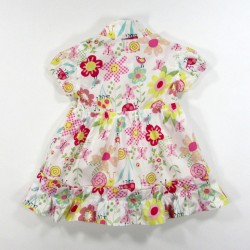 Robe printemps bébé fille fleurs et coccinelles