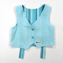 Gilet de costume bébé garçon bleu lagon