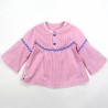 Blouse manches longues vichy rose bébé fille 18 mois