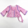 Cache coeur en jersey rose guimauve pour bébé fille 18 mois