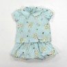 Blouse et bloomer bleu ciel bébé garçon 1 mois